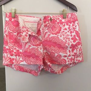 J.crew Factory pink flora chino shorts